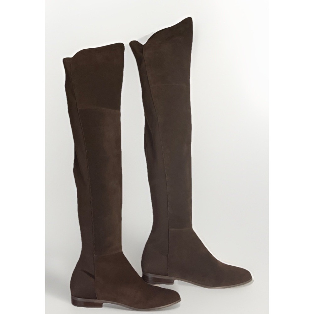 Chinese Laundry Riley Over The Knee‎ Brown Split Suede Pull On Boots Women's 7